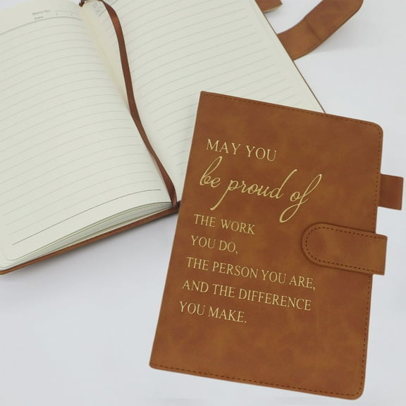 Magnetic Closure Notebook | Professional Business Notepad for Office Work & Conferences | Brown Gray Blue Green Options | 8.26x5.7 Inches