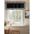 thumbnail image 2 of Valance Curtains for Kitchen Windows White Simple Geometric PatternRod Pocket Valance Art Texture on BlackShort Window Curtain Topper for Bedroom Living Room Bathroom 54x18in,1&nbsp;Panel, 2 of 9