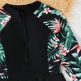 thumbnail image 7 of Zanarzt Swim Dresses for Toddler 2 Pcs Zipper Long Sleeve Long Pants Swimsuit for Girls Full Body Swimwear Rash Guard Teens Bathing Suit Black,10-11 Years, 7 of 7