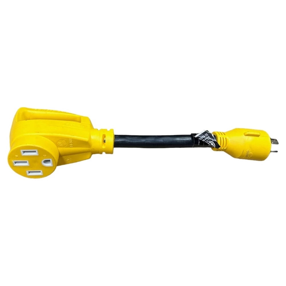 Camco PowerGrip Camper/RV Generator Adapter | Rated for 7500 Watts & 125/250 Volts, 12-Inches (55422)