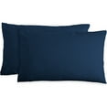 thumbnail image 2 of Bare Home 100% Cotton Flannel Deep Pocket 4-Piece Sheet Set with 2 Bonus Pillowcases (Full XL, Dark Blue), 2 of 6