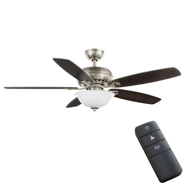 Southwind II 52 in. LED Indoor Brushed Nickel Ceiling Fan with Light