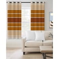 thumbnail image 2 of Burnt Orange Ombre Stripe Blackout Curtains 84 Inches Long for Bedroom, Farmhouse Striped Gradient Thermal Insulated Room Darkening Black Out Window Curtain Panels Grommet Drapes for Living Room, 2 of 8