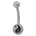 thumbnail image 1 of Ying Yang Anneau Ventre 14G Acier Chirurgical, 1 of 2