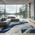 thumbnail image 2 of ODIKA 6'x9' Washable Area Rug Abstract Wave Sage Brushstrokes Subtle Dot Details Edges That for Family Room, Living Room, Master Bedroom, Non-Slip, Easy Care, 2 of 7