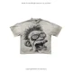 thumbnail image 3 of Camiseta básica de verano de algodón con estampado de dibujos animados de manga corta para mujer, diseño de moda Y2K, top holgado de media manga estilo americano, 3 of 5