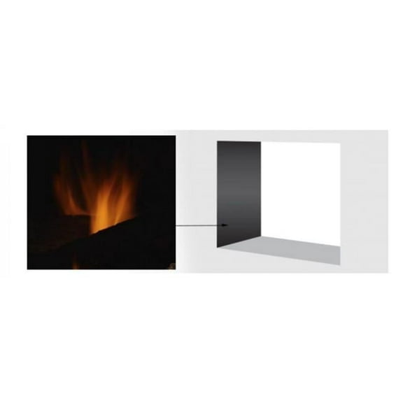 36 in. Reflective Black Glass Interior Panels