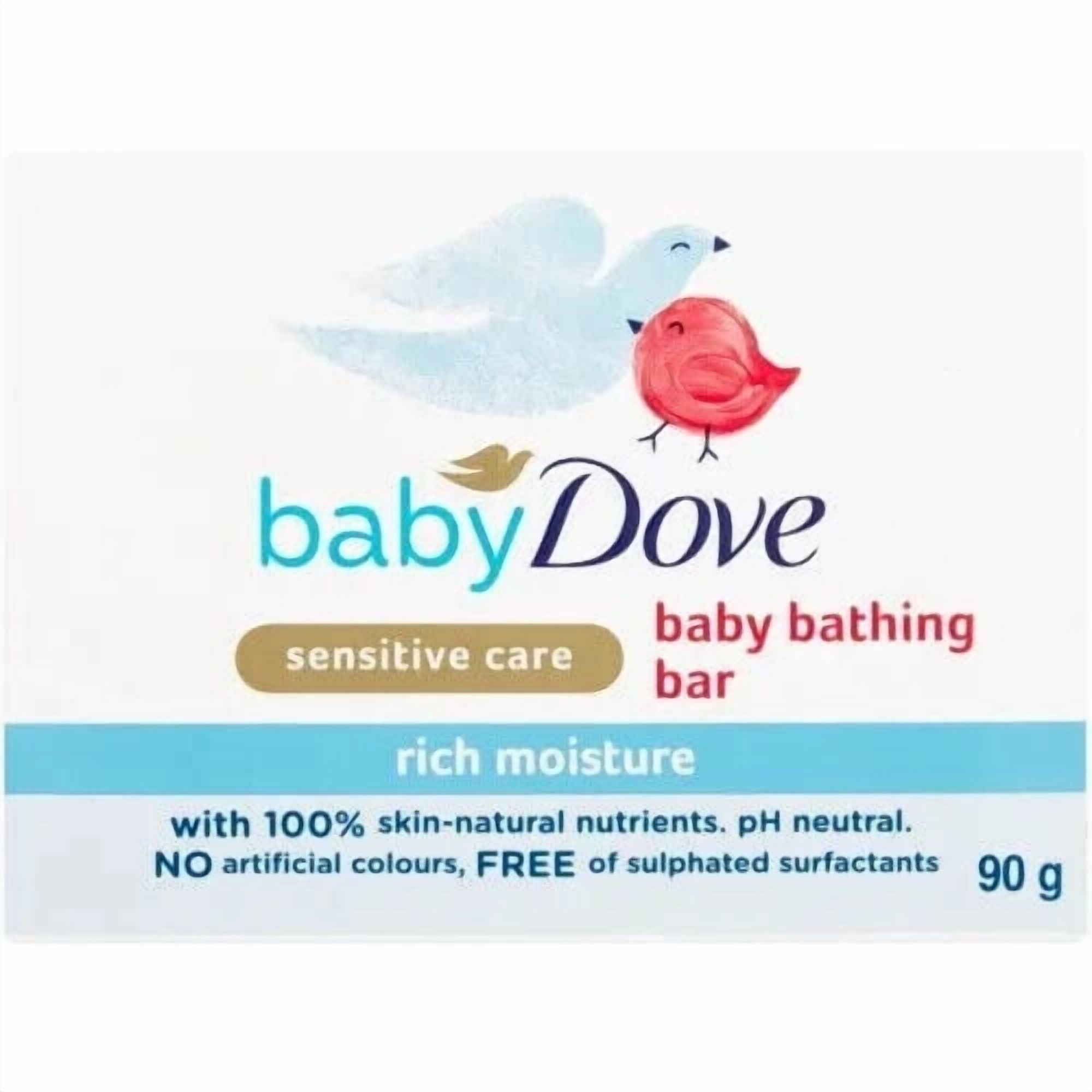 Baby Dove Rich Moisture Bathing Bar -Gentle Soap for Baby 3.17 oz- 12 Pack