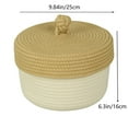 thumbnail image 3 of Hovmgk Mini Storage Box, Cotton Rope Woven Organizer for Jewelry & Desk Accessories, Stylish Storage Basket for Bedroom & Home, Durable, Functional and Decorative Organizer, 3 of 6