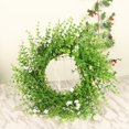 thumbnail image 4 of Hyknon Artificial Flowers Spring Leaf Wreath Plastic Artificial Plant Home Decoration Wreath Front Door Artificial Flowers for Home Office Decorations, 4 of 5