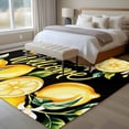 thumbnail image 4 of Large Area Rugs for Living Room Bedroom, Yellow Lemons 5'x8' Rug Washable Carpet Runner Indoor Outdoor, Summer Fruits Leaves Botanical Black Non Slip Floor Mats Rug for Kitchen, Bathroom, 4 of 8