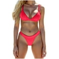 thumbnail image 2 of YUTK Bathing Suit for Women - Women's 2025 Spring/Summer New Swimsuit Sexy Bikini Swimsuit Set - Red S, 2 of 8