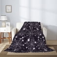 thumbnail image 2 of Throw Blanket for Couch Sofa and Bed, halloween Creative spiderweb cobweb Super Soft Plush Throw Blanket, Fuzzy Cuteness Comfy Warm Washable Flannel Blanket & Throws for All Season 80"x60", 2 of 5