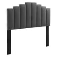 thumbnail image 2 of Modway Noelle Performance Velvet Twin Headboard in Charcoal, 2 of 9
