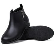 HARVEST LAND Little/Big Girl Ankle Boots Kids Short Zipper Flat Booties Black Size 11-5