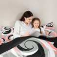 thumbnail image 5 of Homewish Teens Geometric Swirl Stripes Bedding Comforter Set 2pcs,Abstract Watercolor Graffiti Twin Comforter Sets Microfiber,Vintage Aesthetic Breathable Bedding Set,Luxury Bedroom Decor,Reversible, 5 of 8