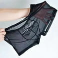 thumbnail image 3 of Men Boxer Underwear Summer Ultra Thin Perspective Mesh Yarn Shorts Briefs Mid-rise U-Convex Panties, 3 of 7