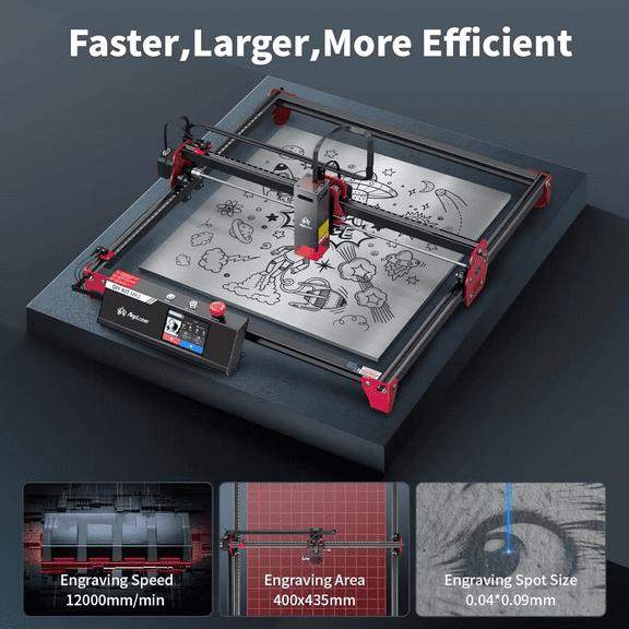 Algola/ser Brand 10W La/ser Engraver Cutter with Touch Screen Wifi Offline APP Control 40*40cm Large Size Woodworking DIY Kit MK2