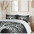 thumbnail image 6 of Ambesonne Wooden Duvet Cover Set, Tree with Many Leaves, Queen, White, 6 of 6