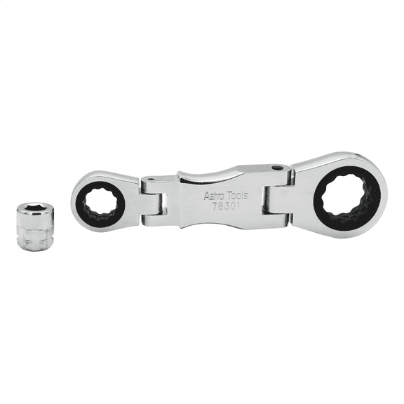 Astro Pneumatic 78301 Double Flex Head Ratchet Palm Sized Nano Socket Tool