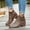 #139-Brown, variant on Retro Martin Boots for Women – Fashionable Autumn Winter Side Zipper Ankle Boots with Chunky Heel & Cut-Out Design for Casual Outfits