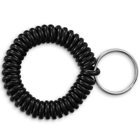 Staples Key Ring Wrist Coil Black 5/Pack (22156) ST22156/22156