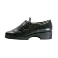 thumbnail image 3 of PEERAGE Dusty Women's Wide Width Comfort Leather Loafers BLACK 11, 3 of 6