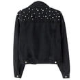 thumbnail image 4 of Chaqueta Vaquera Extragrande para Mujer con Perlas Bordadas y Abalorios Negro M, 4 of 5