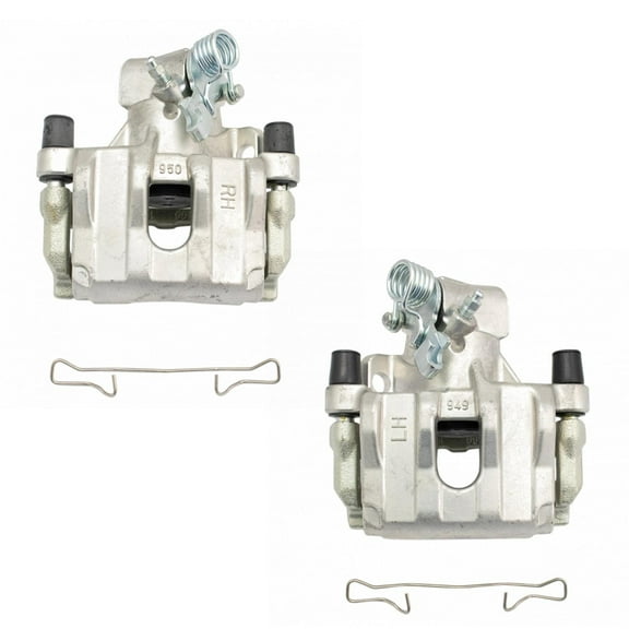 TRQ Rear Brake Caliper Set Compatible with 2009-2013 Mazda 3