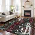 thumbnail image 3 of Western Boho Area Rug 8x10 Washable Rug Non Slip Farmhouse Country Rustic Chic Wild Nature Cabin Deer Large Area Rug Soft Stainresistant Indoor Floor Carpet for Bedroom Home Office Dining Room, 3 of 8