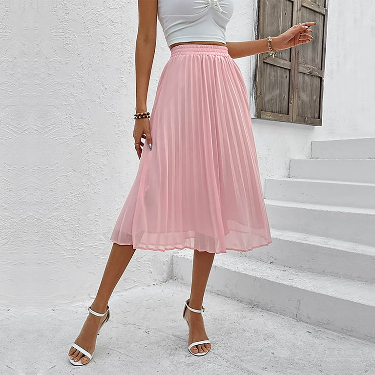 chiffon pleated skirt