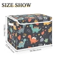 thumbnail image 5 of Yayeee Collapsible Cube Storage Bin with Lid Fabric Closet Decorative Basket with Handles, Cute Dinosaur, 5 of 7