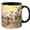 Ceramic Mug, variant on Lotusprint LLC Cute Lamb 2D Print Flat Accent Mug, Sheep Farm Floral Design Gift For Animal Lovers 15oz, Dark Blue