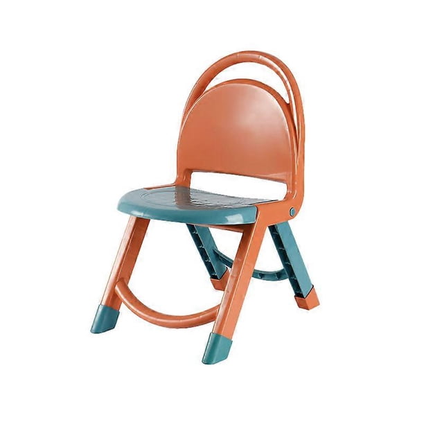 Kids Foldable Chairs Thicken Skid Resistance Multifunction Cute Small Chair for Home Kindergarten Use Orange