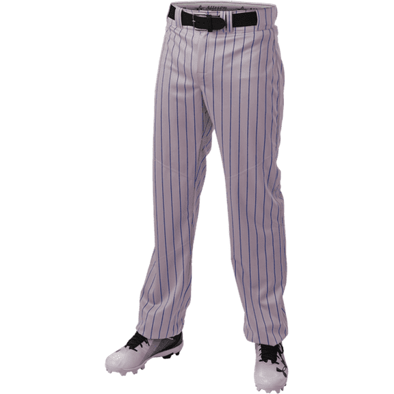 Alleson Athletic 655WPNY Youth Crush Pinstripe Pant - Gray Royal