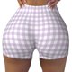 thumbnail image 2 of Fotbe Purple Checkboard Shorts Sin Costuras – Shorts Deportivos de Cintura Alta para Mujer, Elásticos para Gimnasio, Yoga, Running o Ciclismo-Medium, 2 of 8