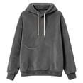 thumbnail image 4 of Feancey Kangaroo Pouch Hoodie Men for Carry Cats Dogs Pet Winter Warm Fleece Long Sleeve Pullover Hoodies Loose Drawstring Animal Holder Hooded Tops M, 4 of 6