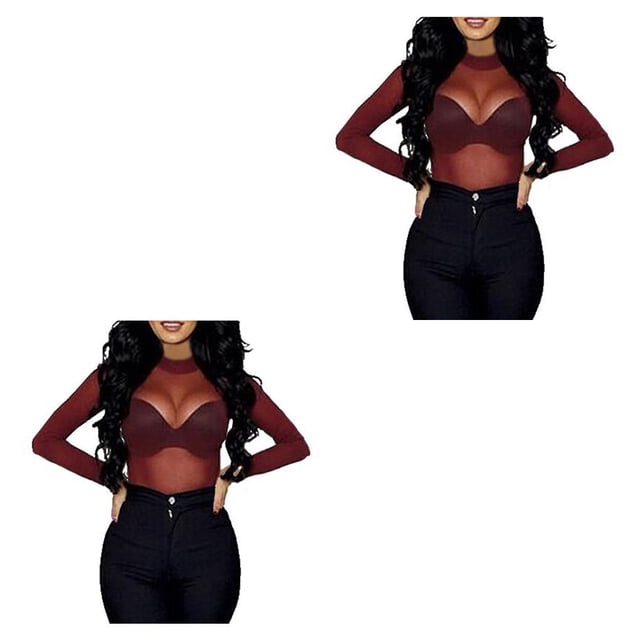 Sonducket Camiseta básica para mujer, camiseta Sexy de manga larga elástica con encanto para mujer, decoración lavable, Tops femeninos, ropa para Type9 NO9 Sonducket CBP196755