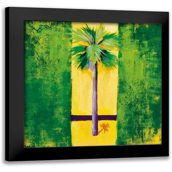Jardine, Liz 12x12 Black Modern Framed Museum Art Print Titled - Neon Palm III