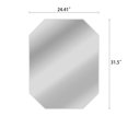 thumbnail image 6 of RADIANCE Goods Verical/Horizontal Hanging Rectangular-Octagon Frameless Wall Mirror 32" Height, 6 of 6