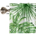 thumbnail image 5 of Tropical Palm Leaves Kitchen Curtain Valance, Window Curtain Valance Rod Pocket, 1 Panel Small Valances Window Treatment for Bathroom Living Room Cafe (54x18 inch, Green Plant), 5 of 5