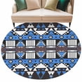 thumbnail image 2 of 7ft Washable Round Rug, Aztec Non-Slip Circle Area Rug for Living Room Dining Room, Geometric Pattern Indoor Floor Mat for Home Decor, 2 of 9