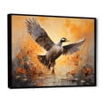 thumbnail image 2 of Designart "Vintage Flight of Duck at the Pond III" Animals Framed Wall Art - Modern Farmhouse Grey Duck Hallway Framed Wall Art Decor, 2 of 6