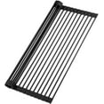 thumbnail image 1 of YDHely Large 20.5" Roll Up Dish Drying Rack - Heavy Duty Silicone Wrapped Steel Rods Over Sink Dish Drying Rack - Versatile Roll Up Sink Drying Rack & Trivet - Black, 1 of 7