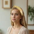 thumbnail image 2 of Sequin Headband for Women Rainbow Knotted Hair Bands Accessories Sparkly Girls Headbands Yellow, 2 of 7
