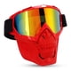 thumbnail image 1 of Motorcycle Goggles, Motorcycle Skull Goggle Face Cover Adjustable PC Sponge Mat For Off Road Riding ANGGREK HG2719, 1 of 8