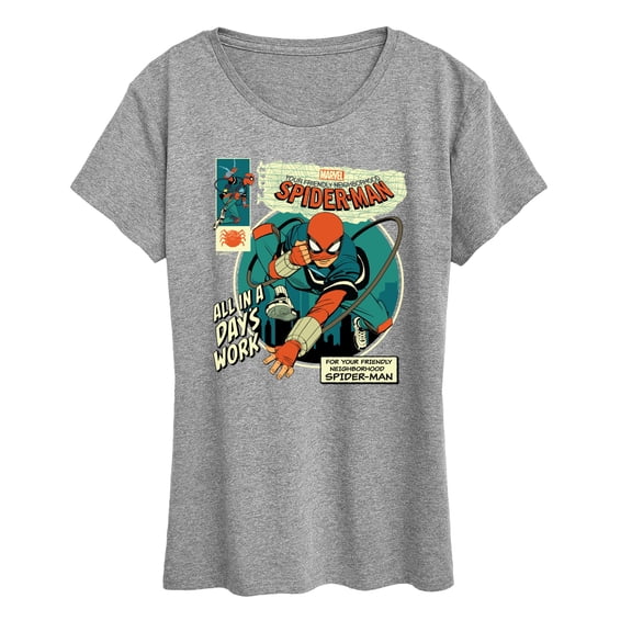 Spider-Man - All in a Day's Work - Women's Short Sleeve Graphic T-Shirt