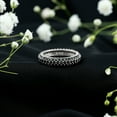 thumbnail image 4 of Rosec Jewels Certified Lab Grown Black Diamond Eternity Band for Women - Anniversary Ring - AAAA Quality - Ready to Gift, 925 Sterling Silver, US 5.00, 4 of 7