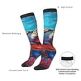 thumbnail image 4 of Honeii Chaussettes Longues Imprimé Tortue de Mer Colorée, Chaussettes Design Original Cadeau pour Hommes et Femmes, Chaussettes Crew, Chaussettes Mollet, 4 of 6