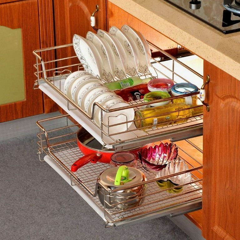 Chrome Over the Cabinet Wide Basket